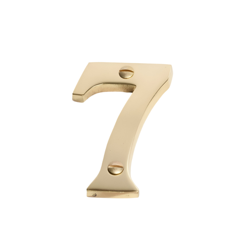 Romak Numerial Windsor Brass Screw Fix H75mm - 7 SB7507