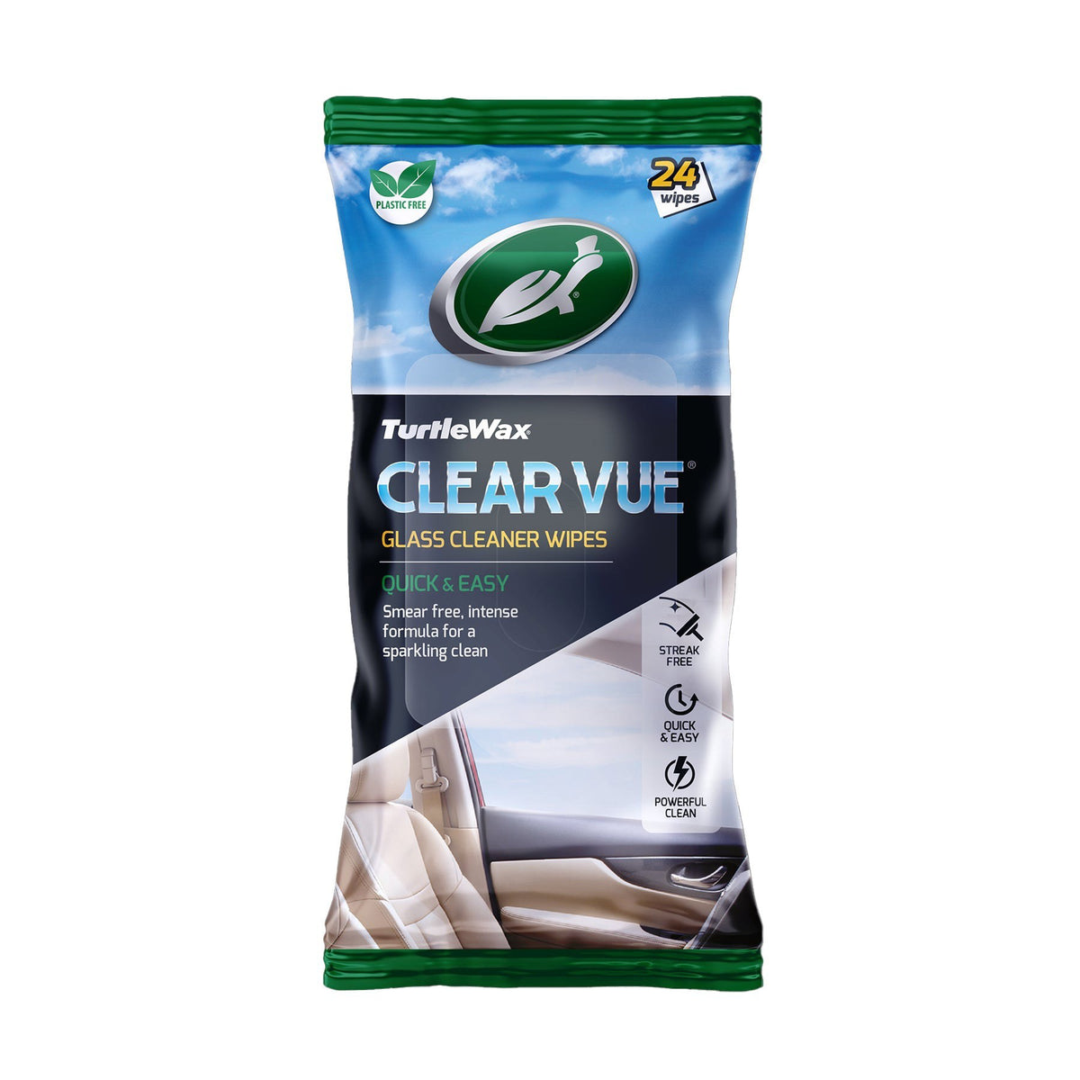 Turtle Wax Bio Wipes Clear Vue 54073 24pk 103302