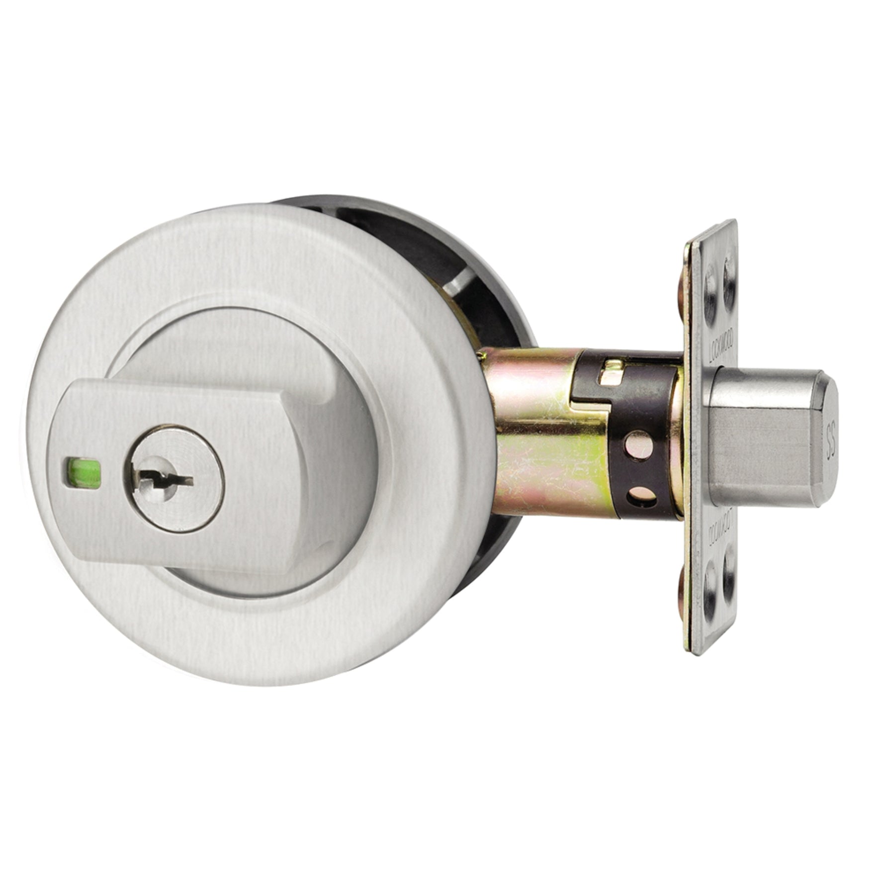Lockwood Paradigm Deadbolt Round Rose Satin Chrome Universal Pack 005/B1LSCDP