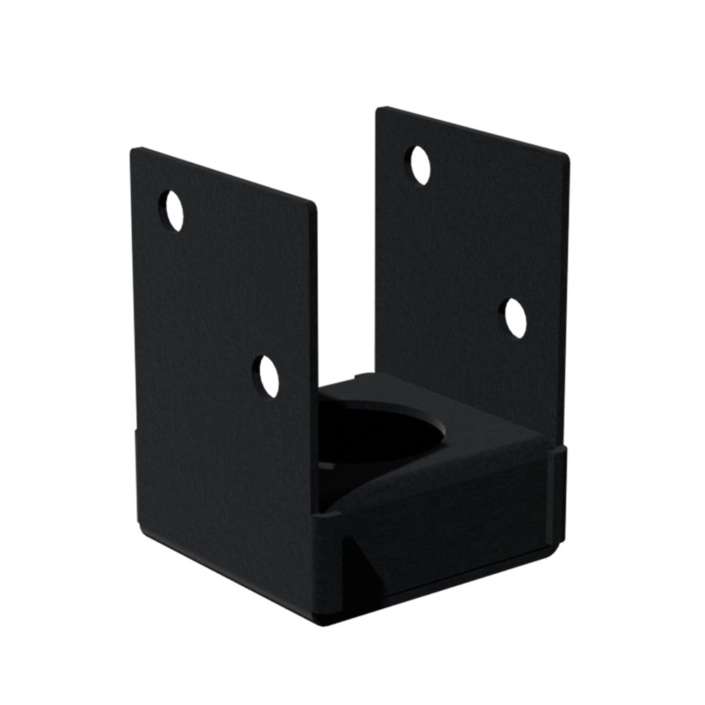 Vuetrade Blackout - Tradies Bolt Down Post Support Black- 90mm VTBPS90BK