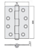 Trio Australia Butt 100x75x2.5 Fp 304Ss R1-175F