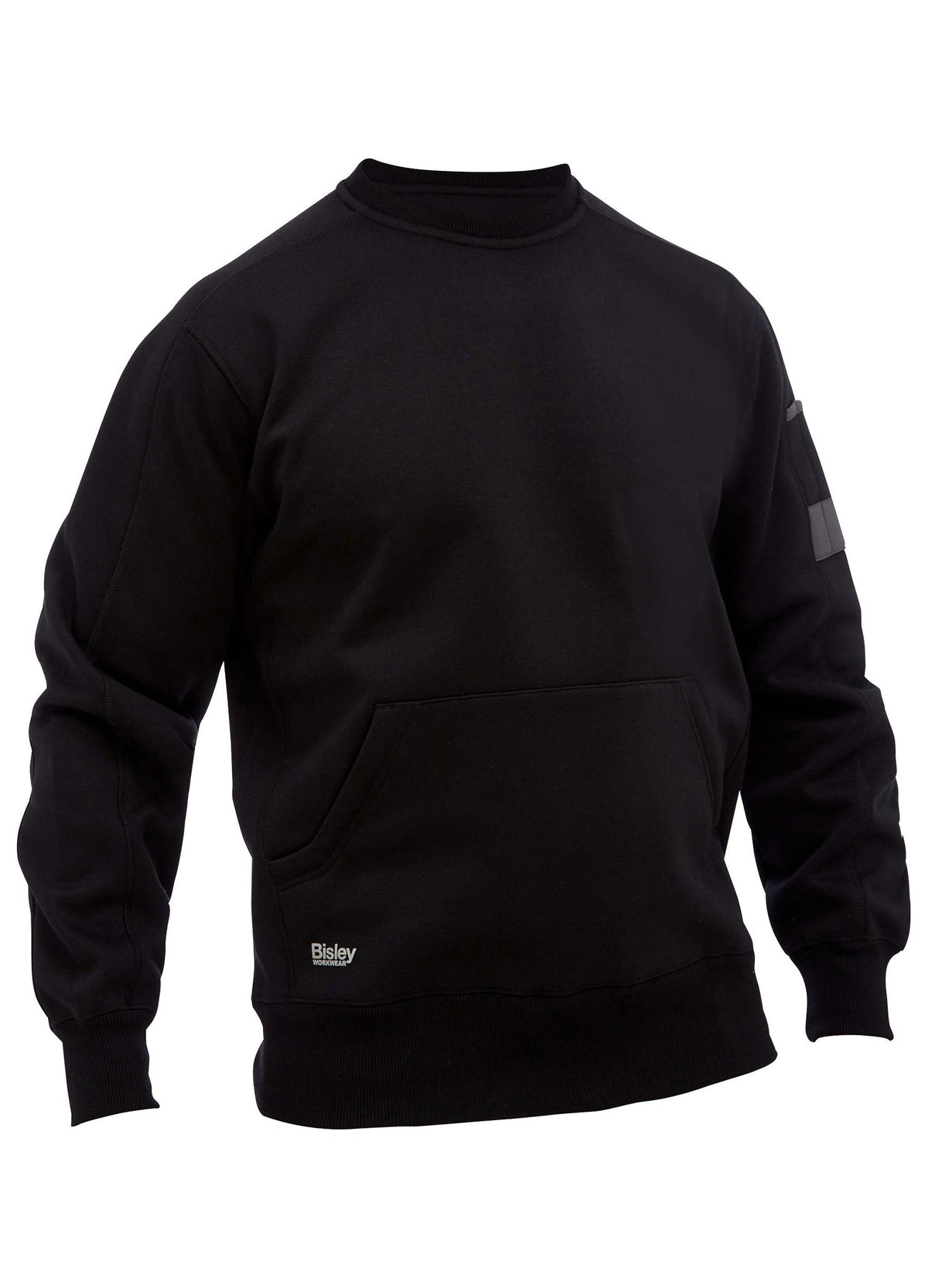 Bisley Workwear BK6723 Men's Black 3XL Work Fleece Crew Neck Jumper BK6723_BBLK3XL