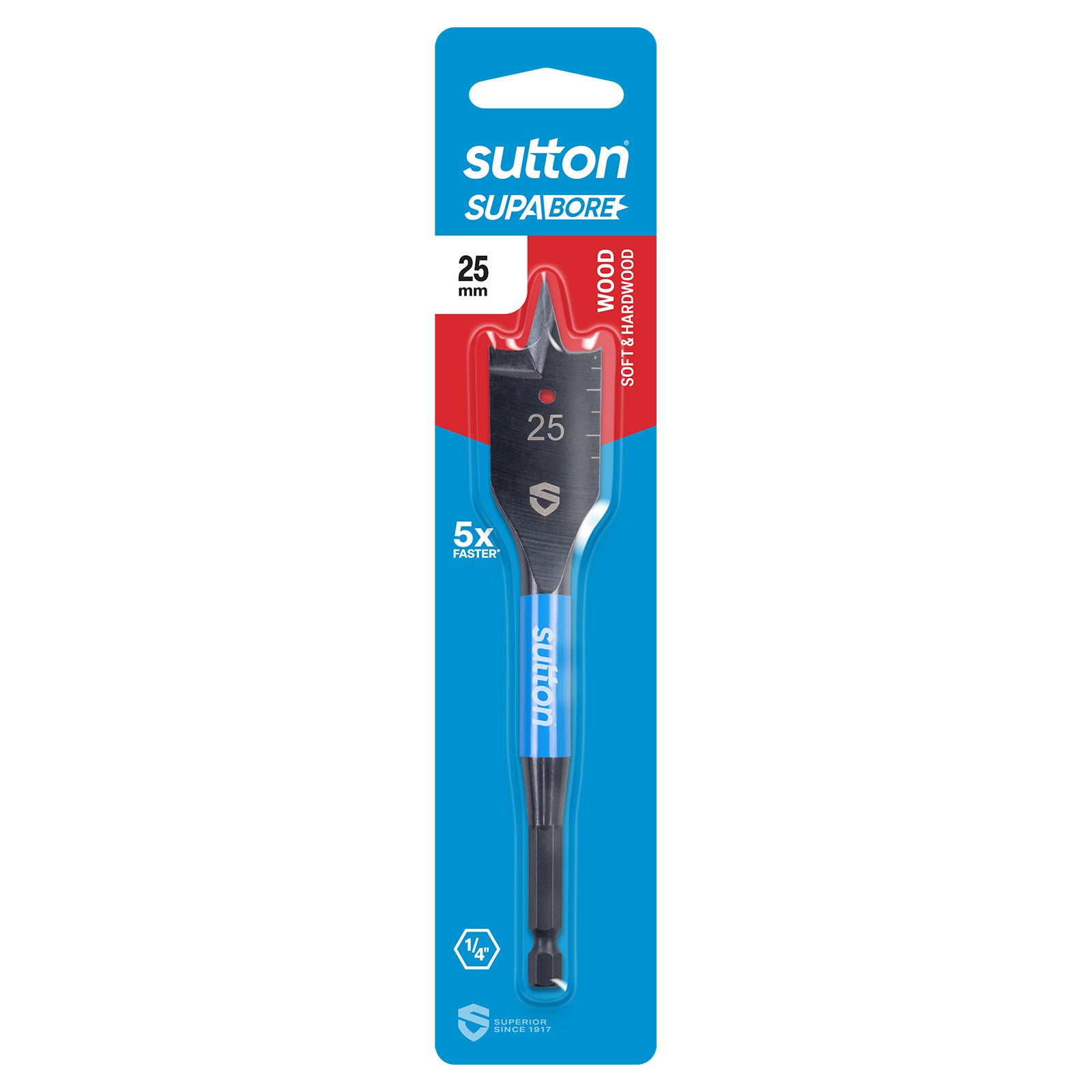 Sutton Tools Drill Spade Bit Supabore Carded 25.0Mm D5012500