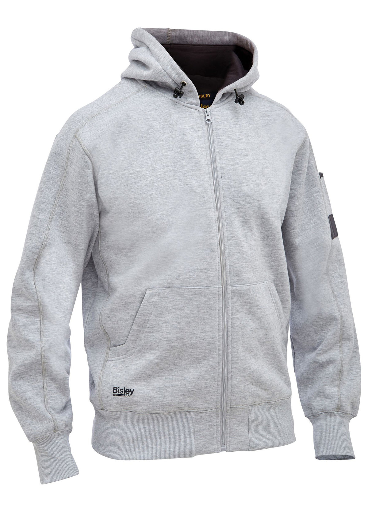 Bisley Workwear BK6725 Men's Grey Marle XS Work Fleece Full Zip Hoodie BK6725_BGGYXS
