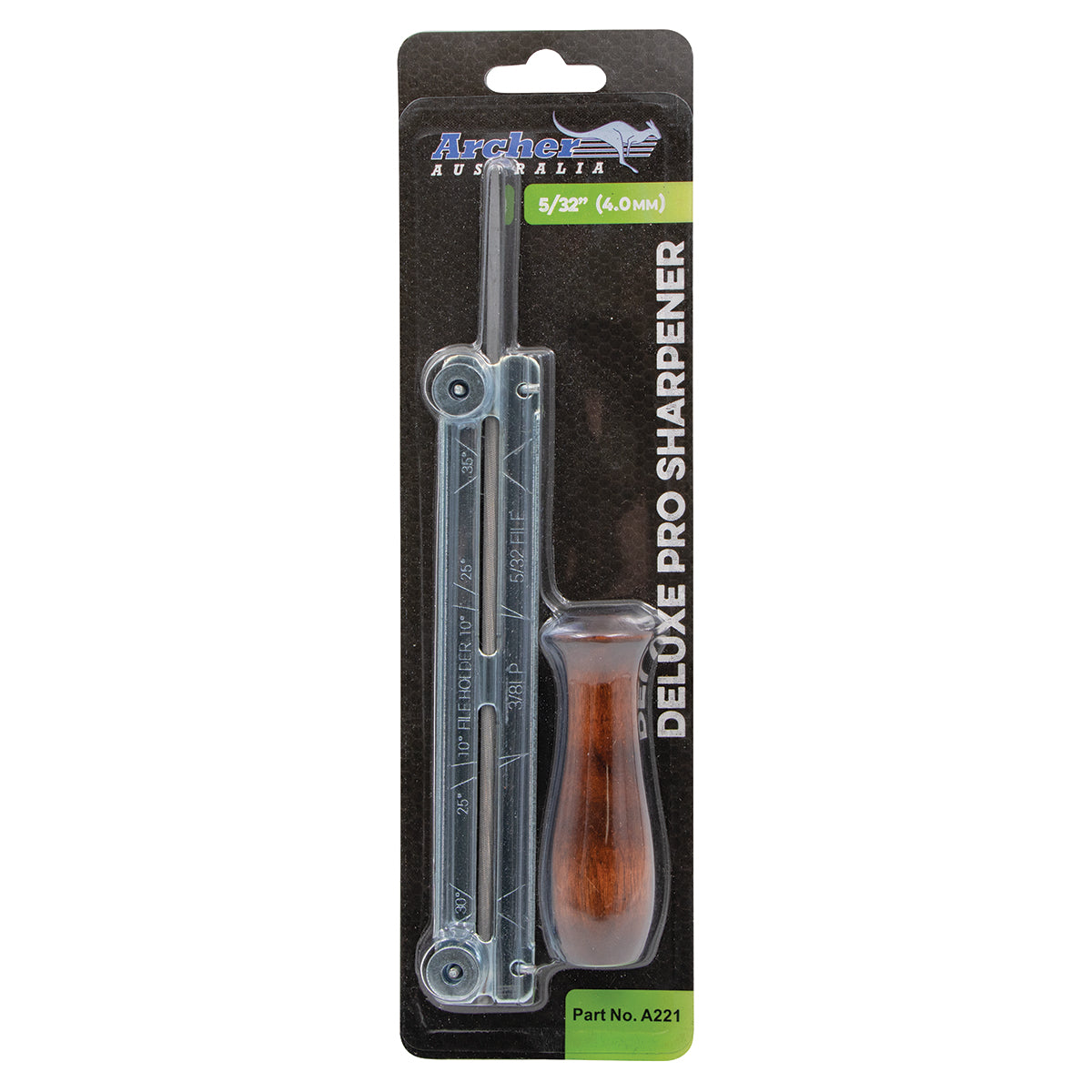 Jakmax 5/32‘’ Deluxe Pro Sharpener - Wooden Handle A221-L