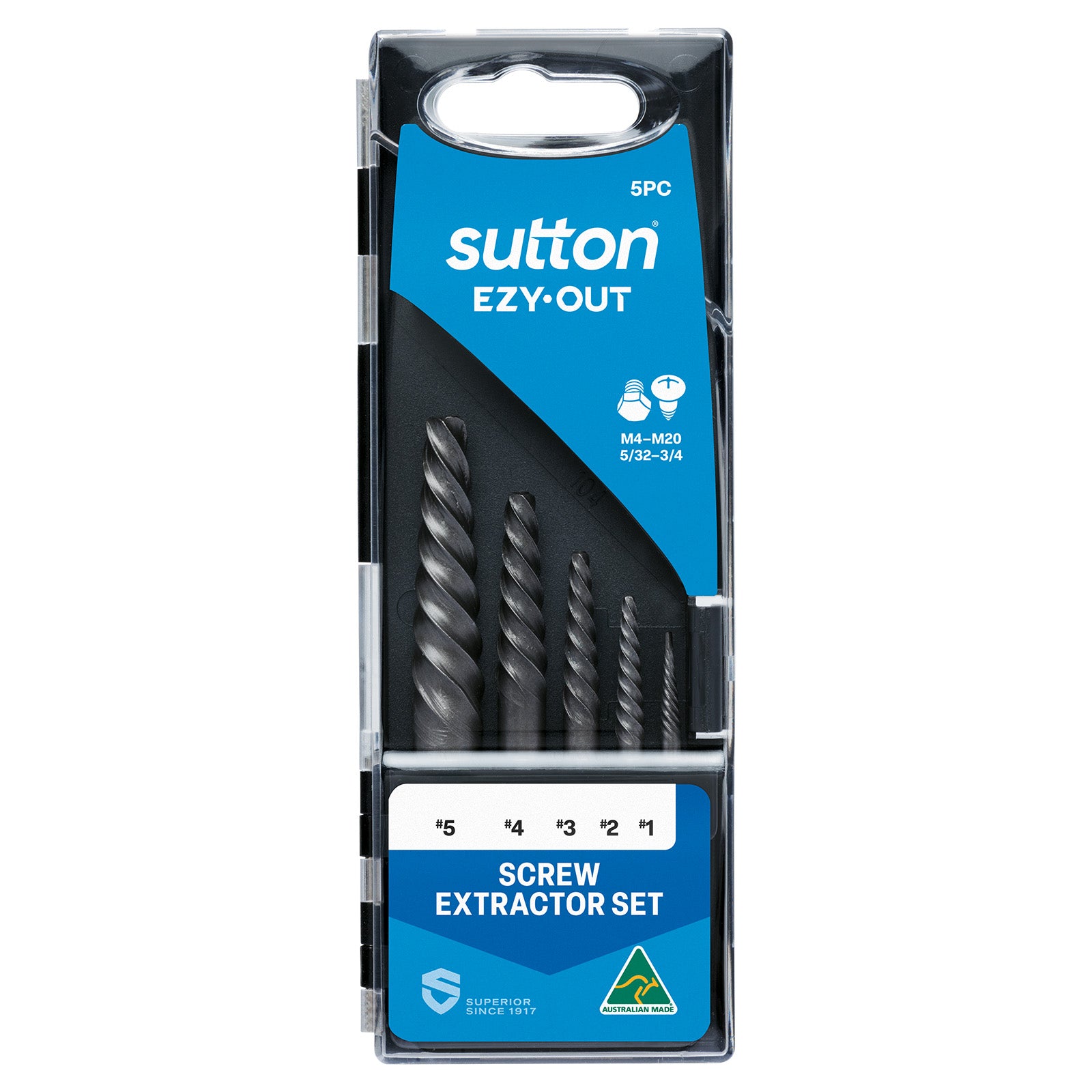 Sutton Tools Extractor Screw Ezy-Out Set No.1-5 5Pc M603S15