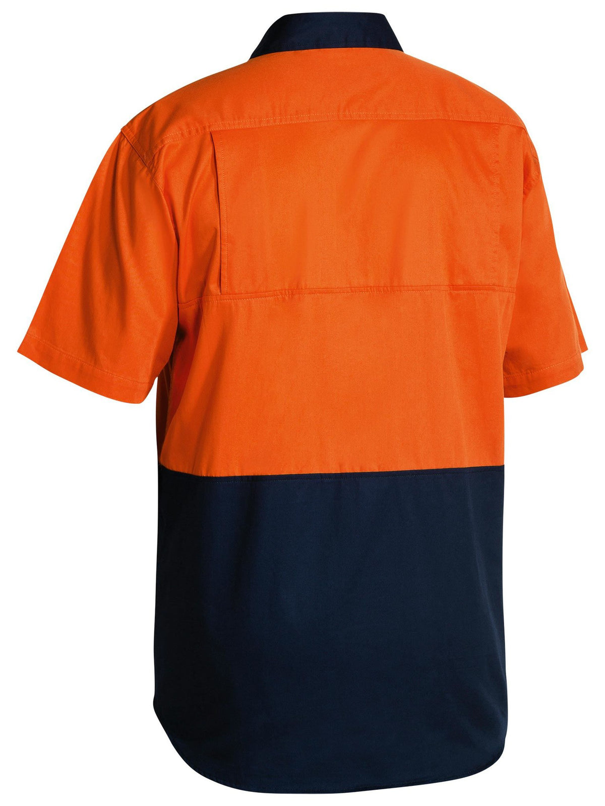 Bisley Workwear BS1895 Men's Orange/Navy 2XL Hi Vis Cool Lightweight Drill Shirt BS1895_TT022XL