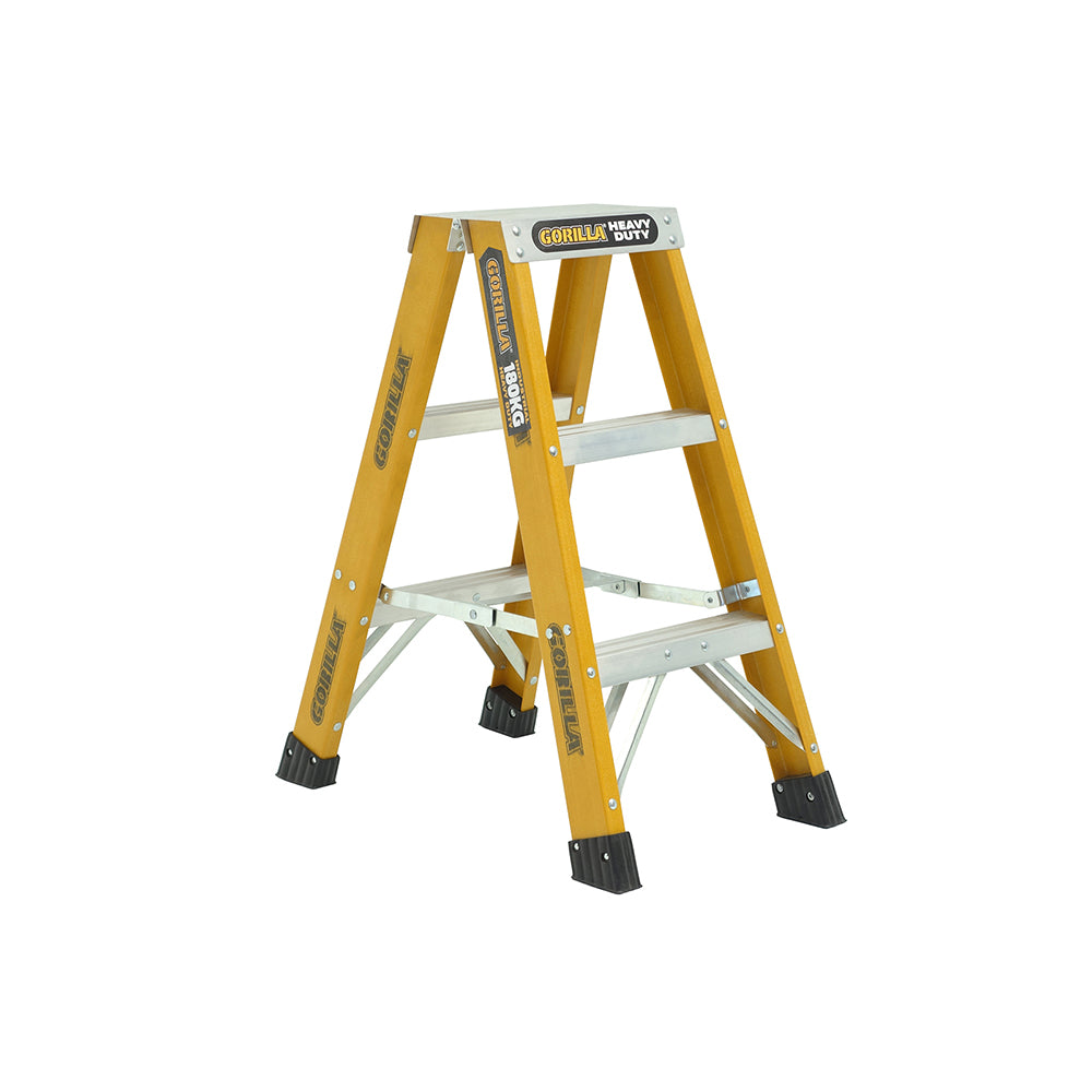 Gorilla FSM003-HD Heavy Duty Double Sided Fibreglass Ladder 0.9M (3ft) 180kg Industrial