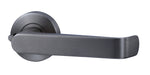 Lockwood Lever V1 Satin Gun Metal PVD Privacy Set With Latch VIV2/V1GMPVD