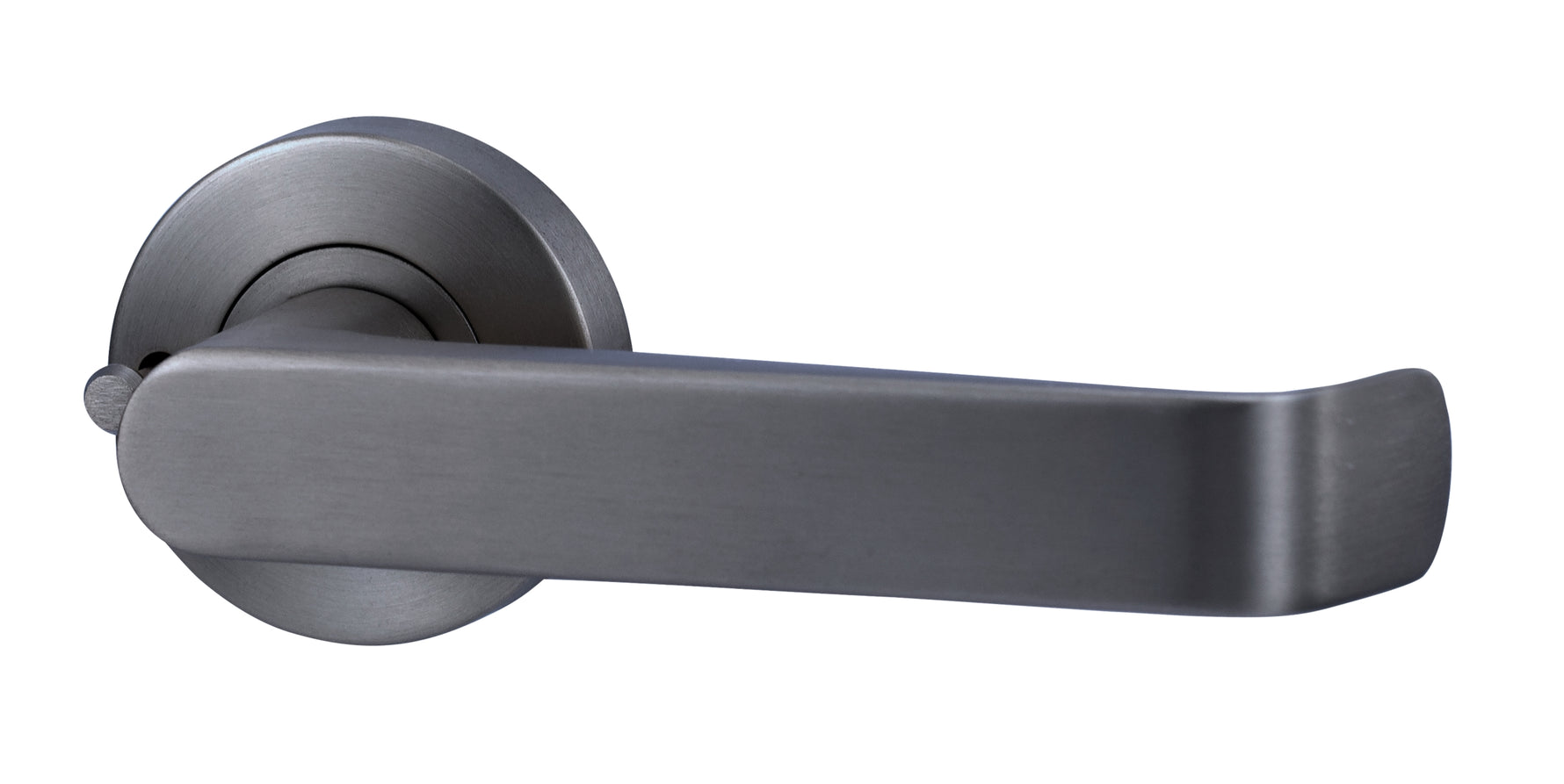 Lockwood Lever V1 Satin Gun Metal PVD Privacy Set With Latch VIV2/V1GMPVD