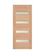 Excel Pacific 4LF Meranti Frosted External Door 2340 x 1020 x 40 AC4LFMFED2340102040