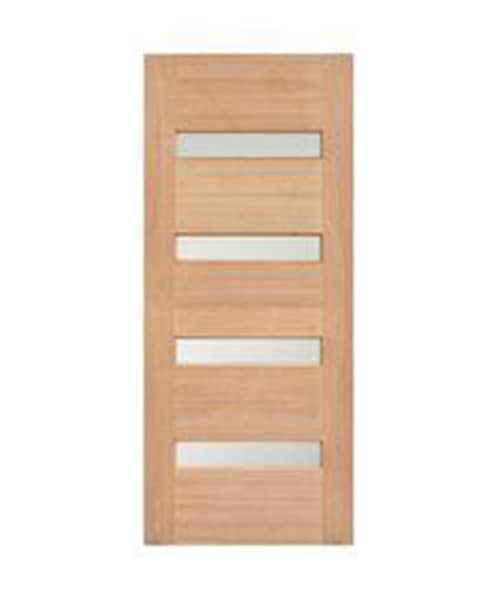 Excel Pacific 4LF Meranti Frosted External Door 2340 x 1020 x 40 AC4LFMFED2340102040