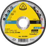 Klingspor 202400 A60 Tz 115mm x1mm x22.23mm steel cut off wheel