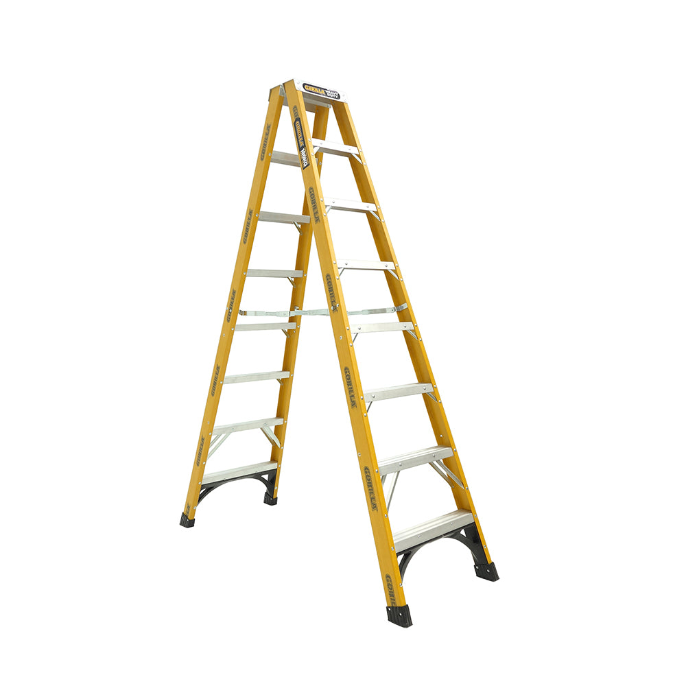 Gorilla FSM008-HD Heavy Duty Double Sided Fibreglass Ladder 2.4M (8ft) 180kg Industrial