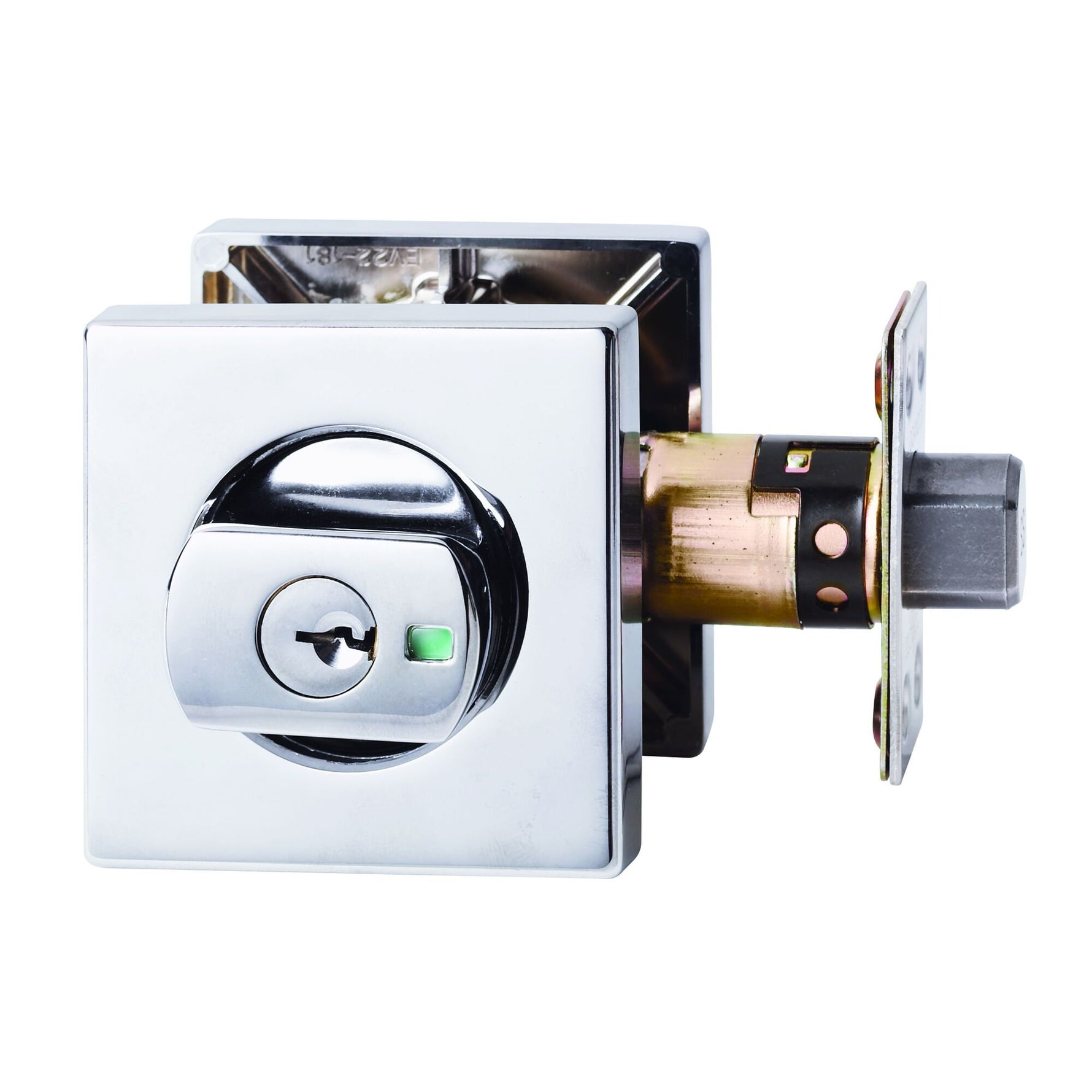 Lockwood Paradigm Deadbolt Square Rose Chrome Plate Universal Pack 005/B2CPDP