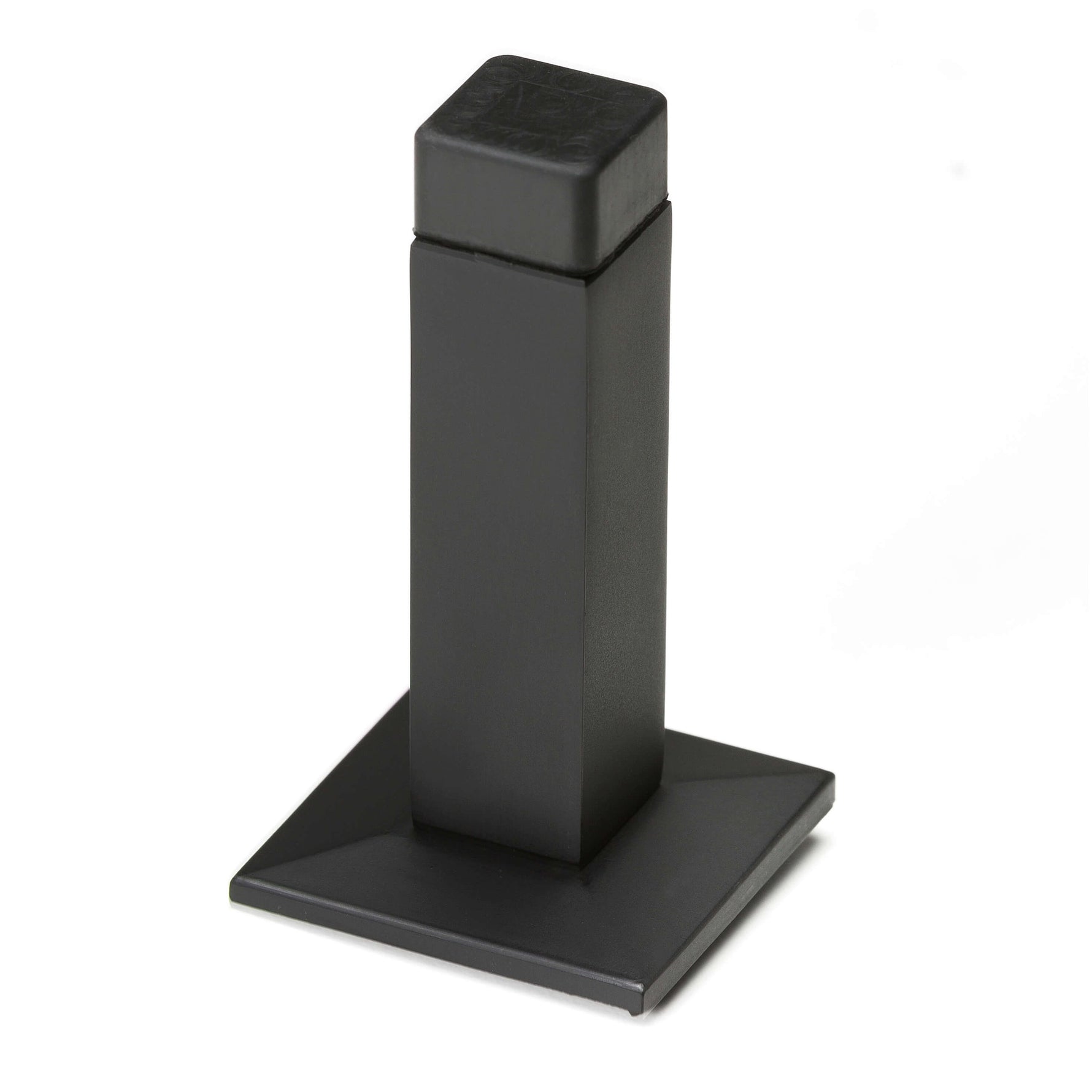 Lemaar Black 75mm Square Pole Wall Mount Door Stop