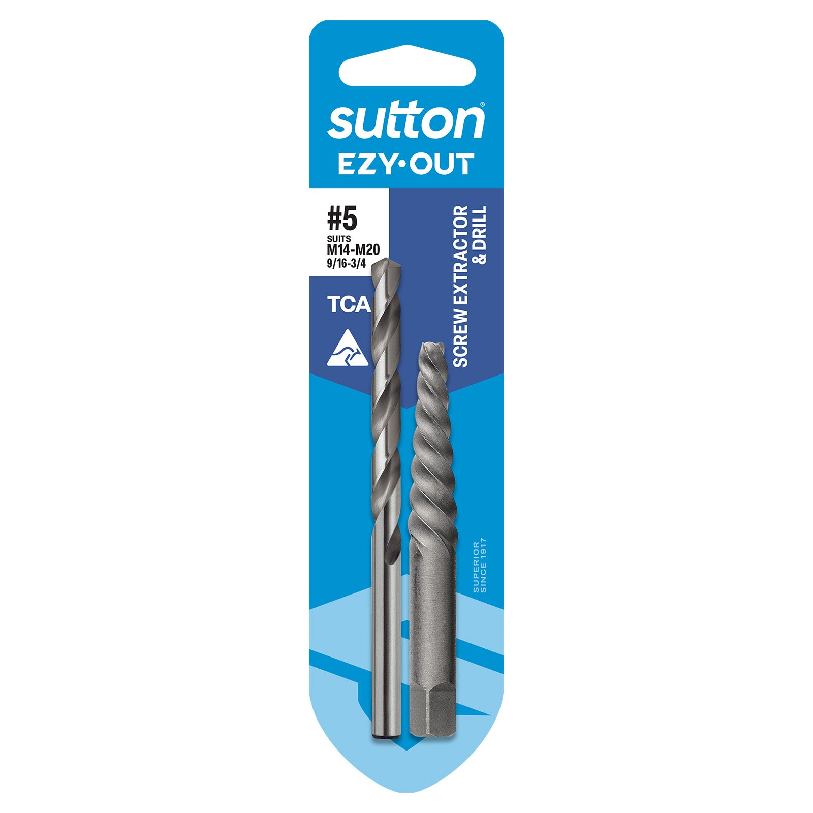 Sutton Tools Extractor Screw Ezy-Out Carded No.5 M14-M20 & 7.5Mm Drl M6020005