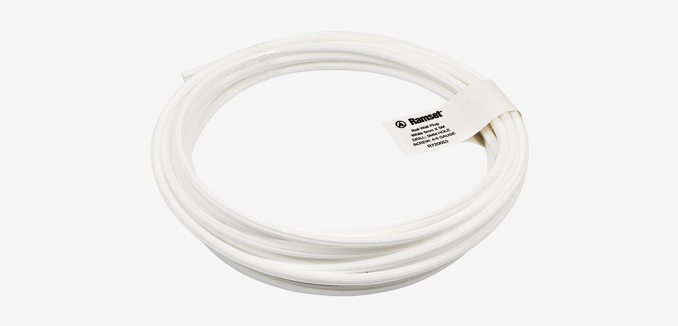 Ramset Wallplug Cont White 5mmx5m