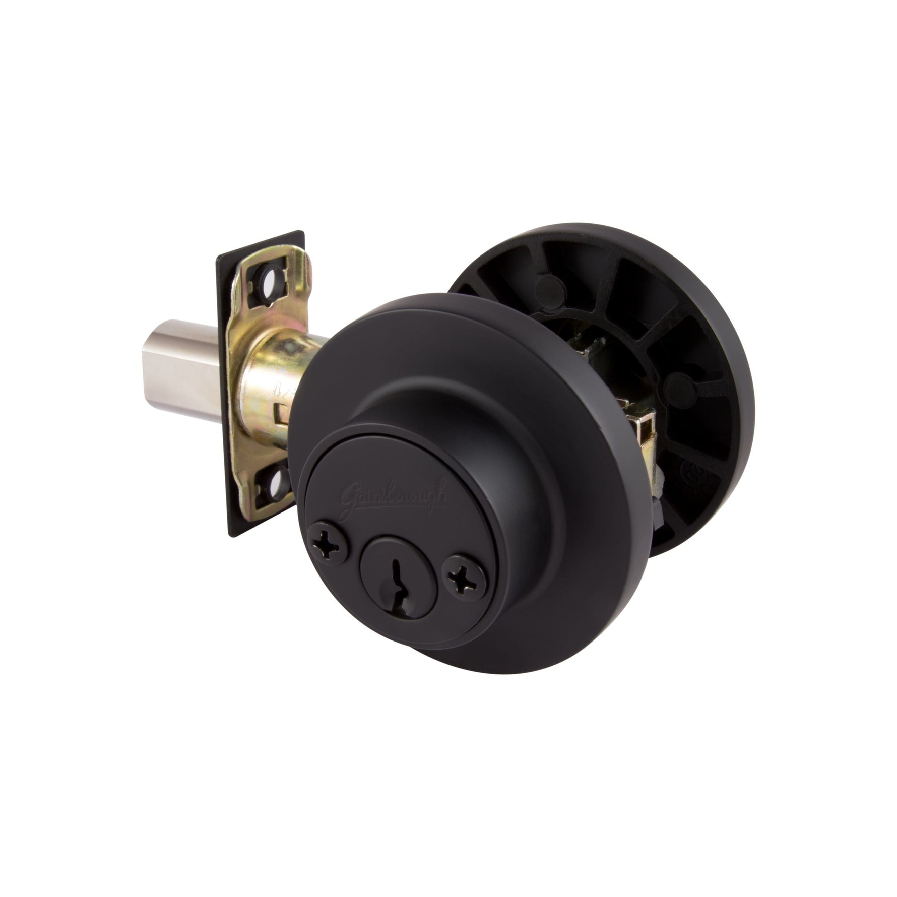 Gainsborough Matte Black Tradepro Cass Double Cylinder Deadbolt
