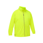 Bisley Workwear BJ6707 Men's Fluro Yellow L Packable Lightweight Ripstop Rain Jacket