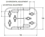 Trio Australia Hinge, Medium Duty, Adjustable Wide Leaves DPH230