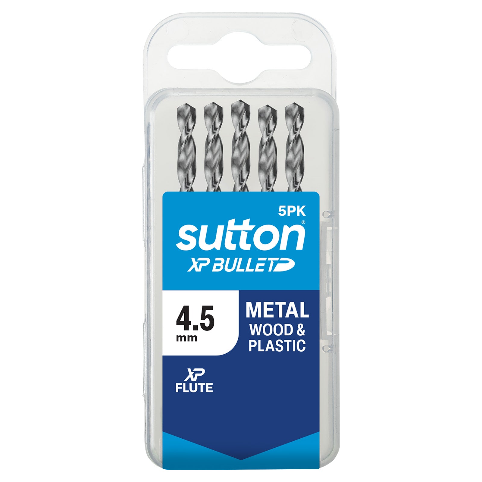 Sutton Tools Drill Jobber Hss Xp Bullet Tradepack 4.5Mm 5Pk D220T0450