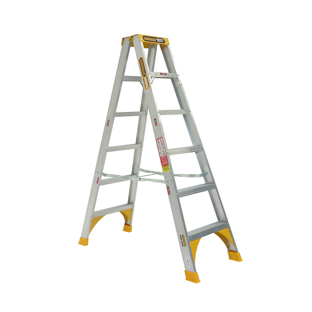 Gorilla SM006-HD Heavy Duty Double Sided Aluminium Ladder 1.8M (6ft) 180kg Industrial