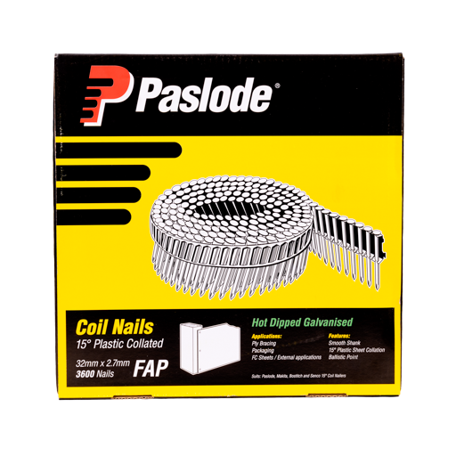 Paslode 32mm Collated Plastic Sheet Nails 3600 Pack B25115