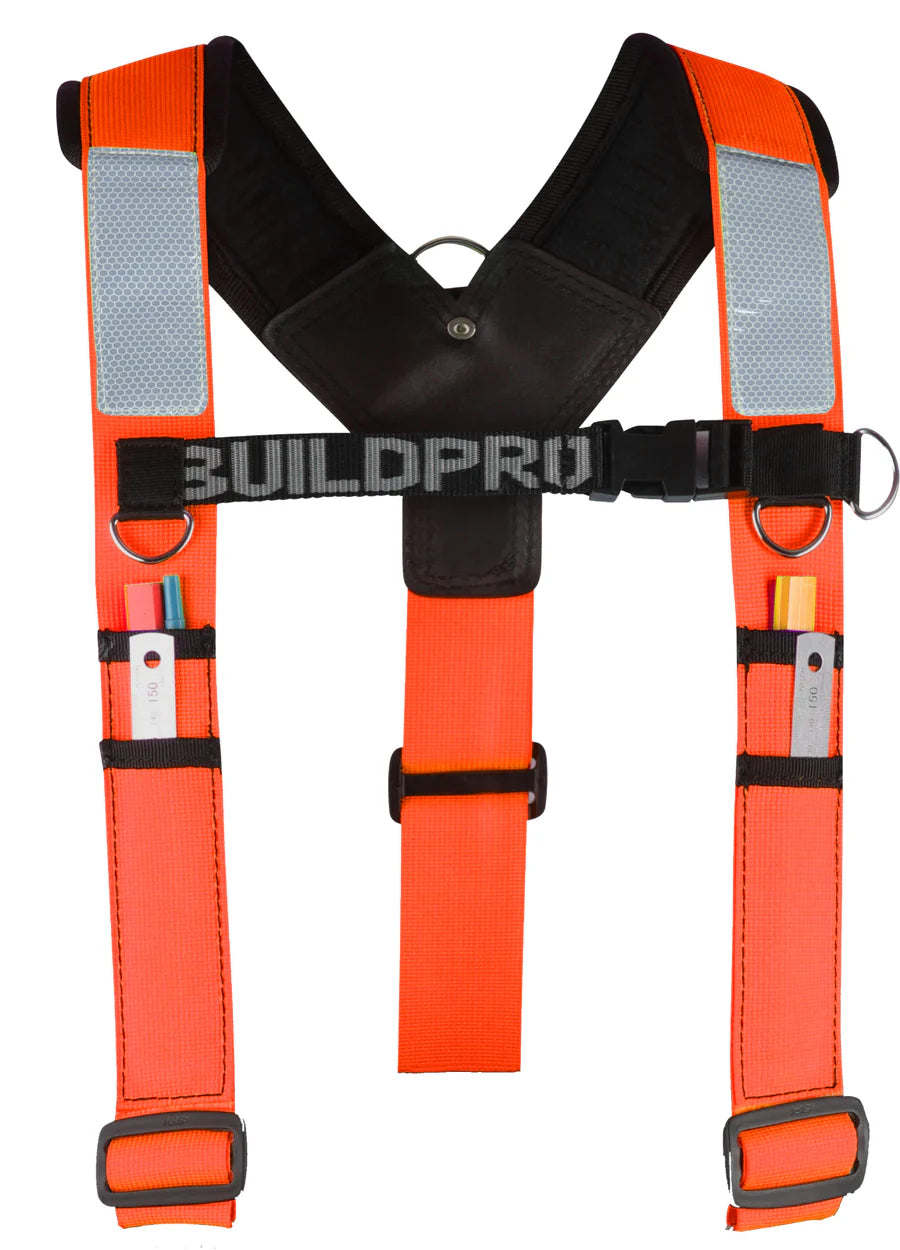 Buildpro Shoulder Brace Adjustable Padded Orange Fluro LBHAO