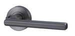 Lockwood Lever V4 Satin Gun Metal PVD Privacy Set With Latch VIV2/V4GMPVD