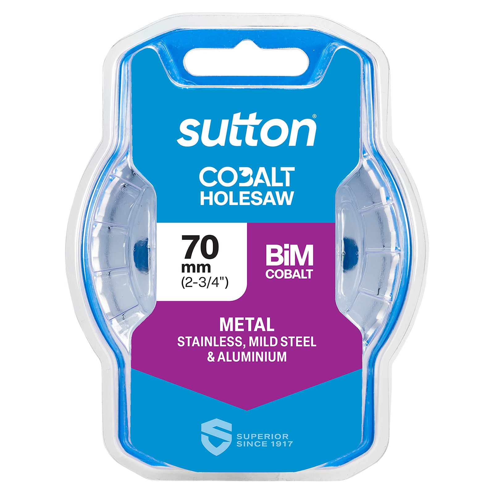 Sutton Tools Holesaw Bi-Metal Cobalt Hd-Cobalt Hangpack 70Mm H1250700