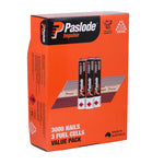 Paslode 90 x 3.15mm Hdg Impulse D Head Nail With Fuel - 3000 Pack B20571V