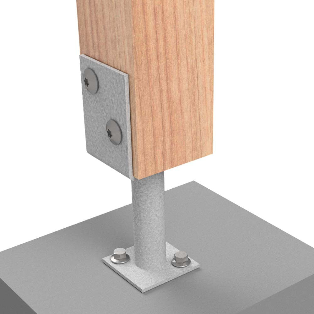 Vuetrade Post Support - 75mm - Half Stirrup VHSPS75