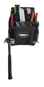 Buildpro 10 Pocket Leather Nail & Tool Bag LWNBOT10