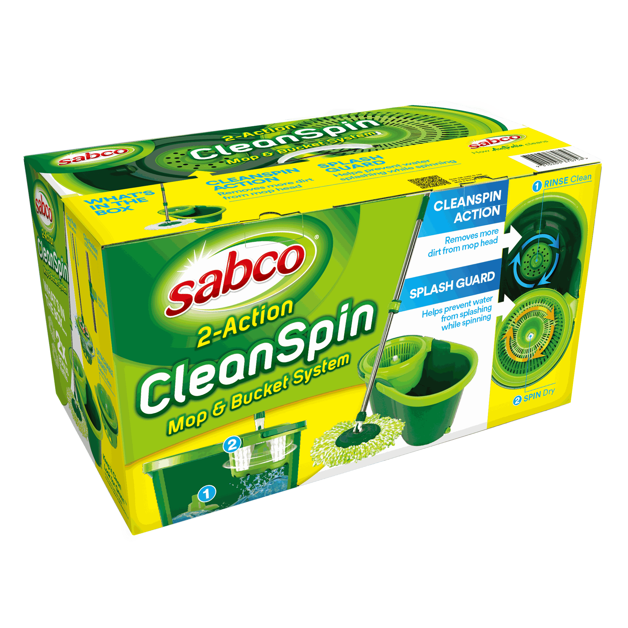 Sabco 2-Action CleanSpin Mop & Bucket System