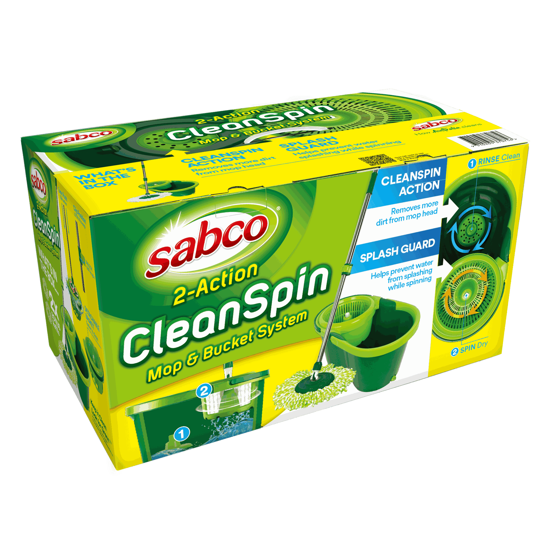 Sabco 2-Action CleanSpin Mop & Bucket System