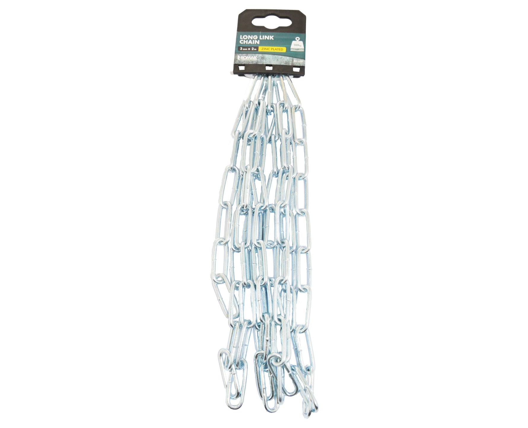 Romak Long Link Chain Zp 10G (3Mm) X 2M 881350