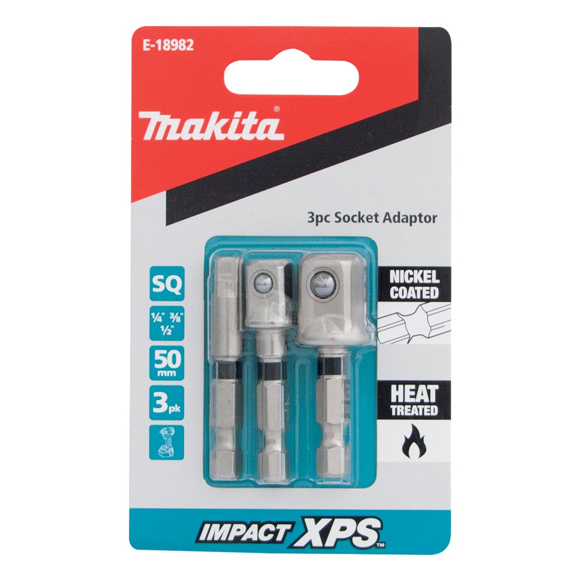 Makita Impact Xps Mixed 50mm Socket Adapter - 3pk E-18982