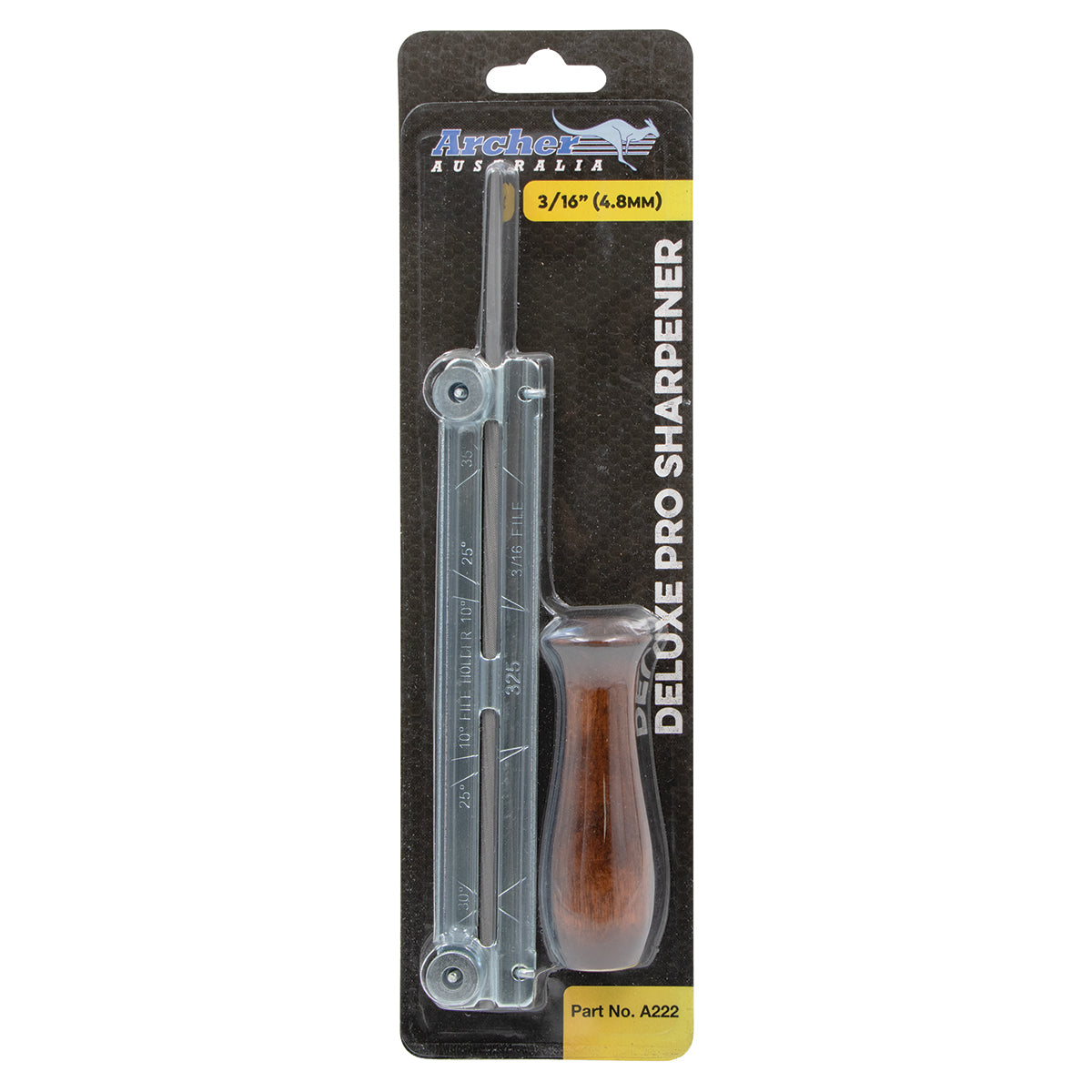Jakmax 3/16‘’ Deluxe Pro Sharpener - Wooden Handle A222-L