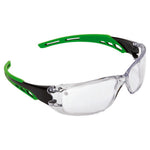 Pro Choice Safety Gear Clear Cirrus Green Arm Safety Glasses