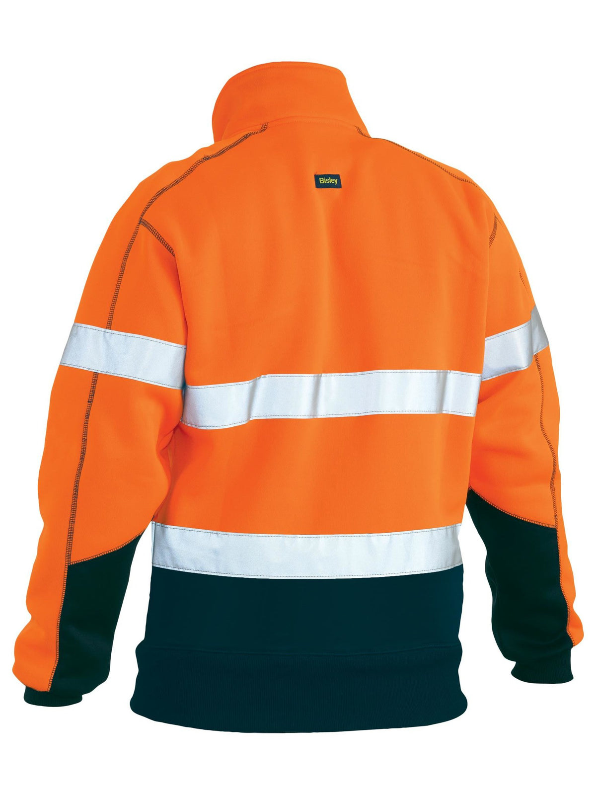 Bisley Workwear BK6989T Men's Orange/Navy L Taped Hi Vis 1/4 Zip Fleece Pullover BK6989T_TT05L