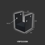 Vuetrade Blackout - Post Support - Bolt Down - 100mm VBPS100BK