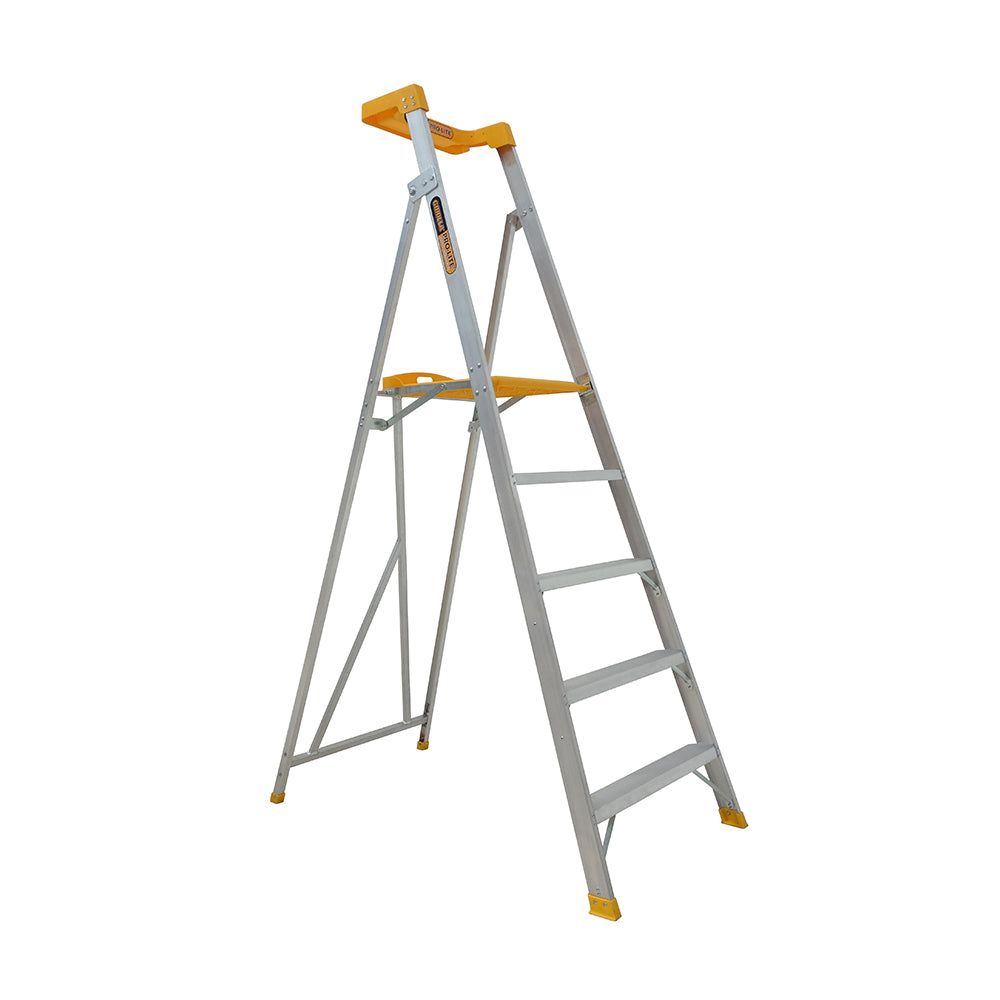 Gorilla PL005-PRO Pro-Lite 5 Step Platform Aluminium Ladder (1.45M) 150kg Industrial