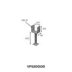 Vuetrade Post Support - 200mm X 100mm Full Stirrup VPS200100