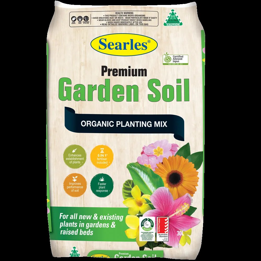 Searles Premium Organic Garden Soil Mix 30 Litre LGSB