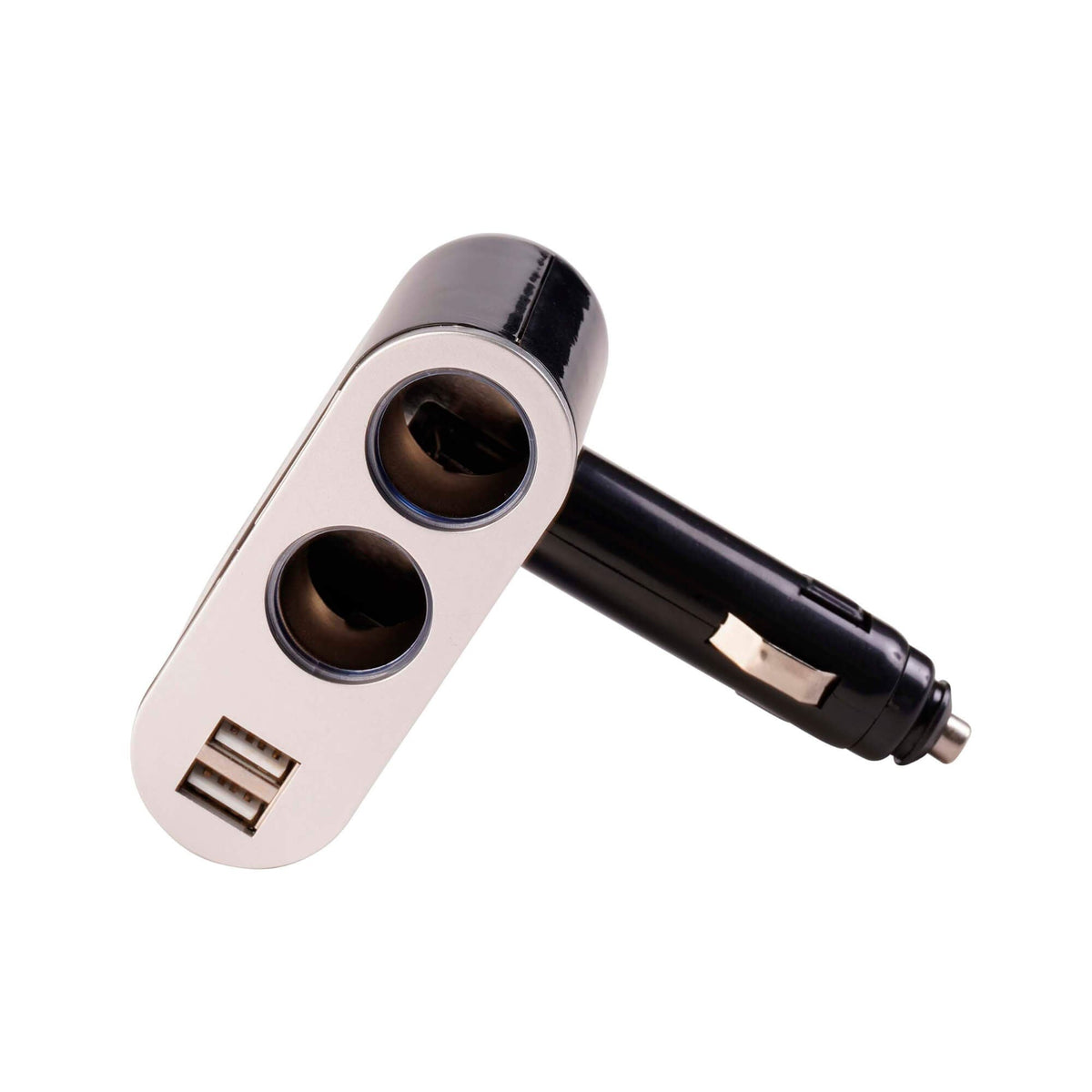 VoltFlow 12V Twin 90° Swivel Accessory Plug + Dual USB Outlet APDPU