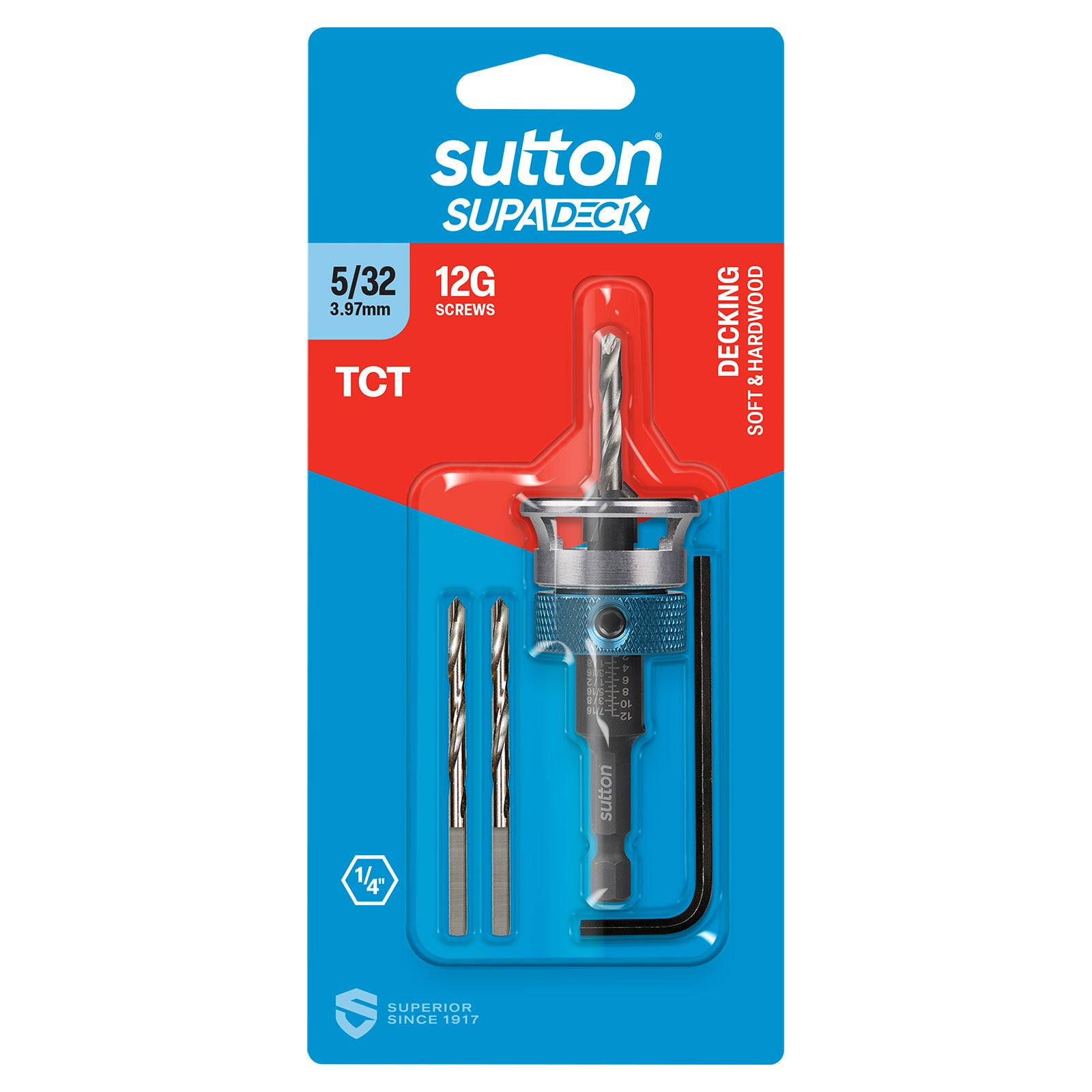 Sutton Tools Drill Tct Countersink Tct Supadeck 5/32In (12G) C118H0397