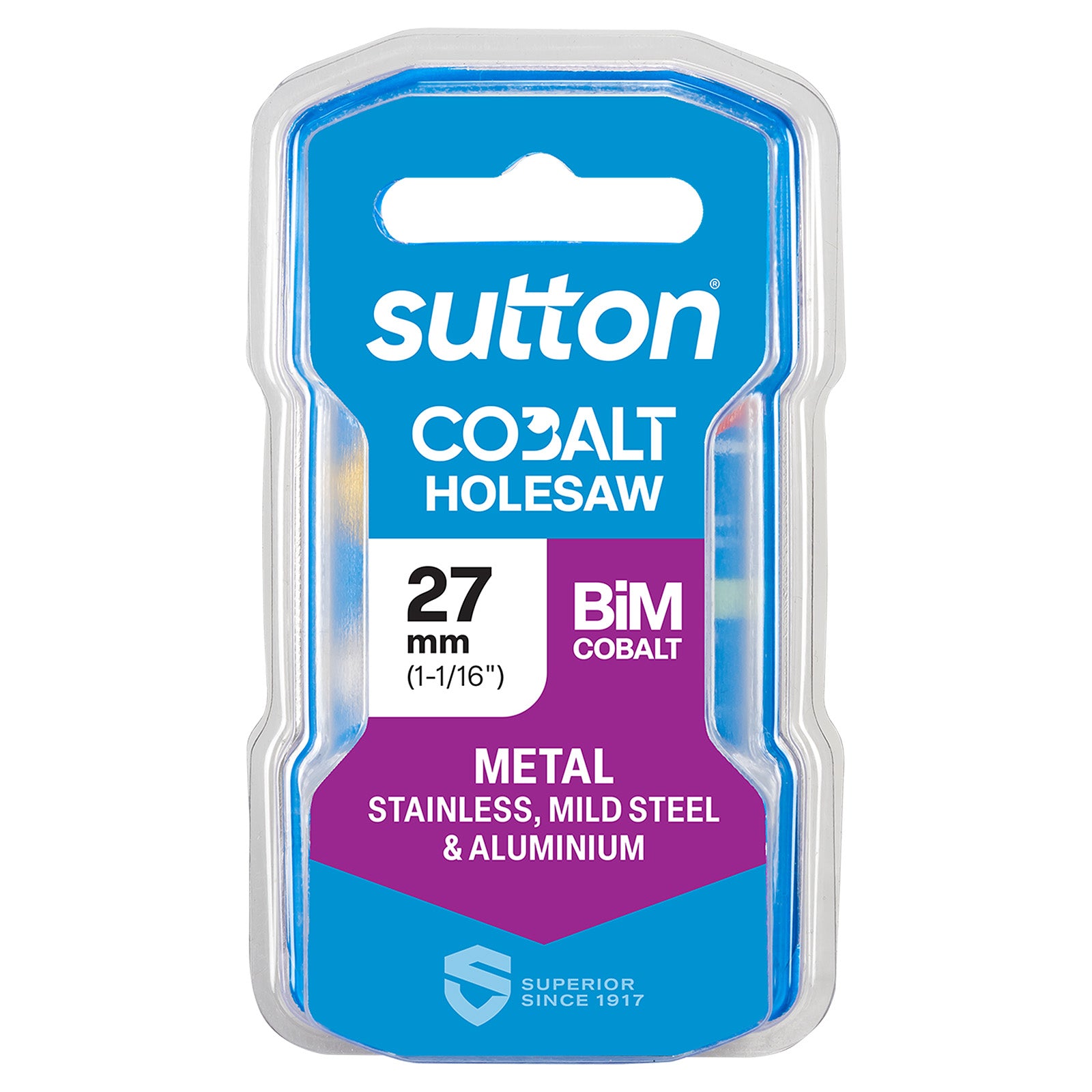 Sutton Tools Holesaw Bi-Metal Cobalt Hd-Cobalt Hangpack 27Mm H1250270