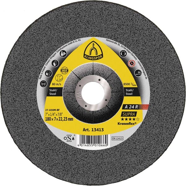 Klingspor 13401 A24 R 115mm x6mm x22,23mm grinding disc
