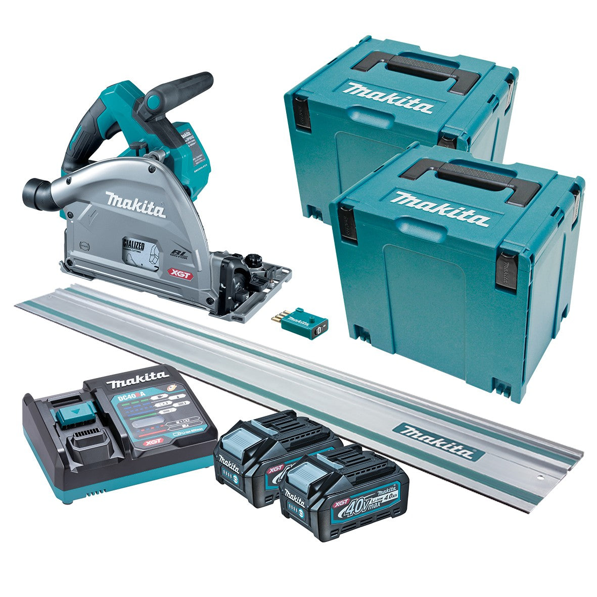 Makita 40V Max XGT Brushless Aws 2 X 4.0ah 165mm Plunge Cut Saw Kit SP001GM201T